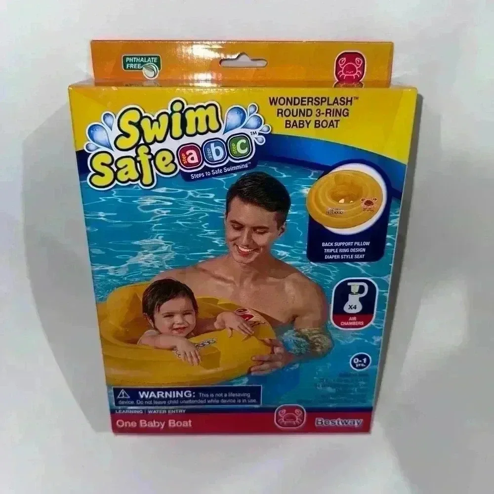 NEW! Swim Safe Wondersplash Round 3-Ring Baby Float/25.2